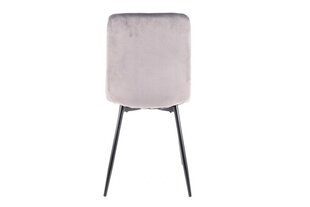 2-u ēdamistabas krēslu komplekts Signal Alan Velvet, smilškrāsas/melns cena un informācija | Virtuves un ēdamistabas krēsli | 220.lv