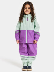 Didriksons детский резиновый комплект WATERMAN 10, мятный зелено-фиолетовый цвет цена и информация | Непромокаемая одежда для детей | 220.lv