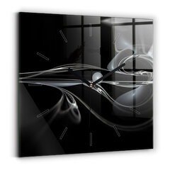 Sienas pulkstenis Dūmu Abstrakcija, 30x30 cm cena un informācija | Pulksteņi | 220.lv