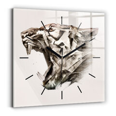 Sienas pulkstenis Krāsots Tīģera Portrets, 30x30 cm cena un informācija | Pulksteņi | 220.lv