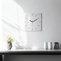 Sienas pulkstenis Koka Paneļu Modelis, 30x30 cm цена и информация | Часы | 220.lv