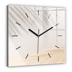 Sienas pulkstenis Krēmveida Abstrakcija, 30x30 cm cena un informācija | Pulksteņi | 220.lv