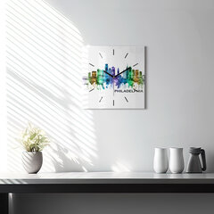 Sienas pulkstenis Krāsa Filadelfija, 30x30 cm цена и информация | Часы | 220.lv