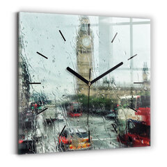 Sienas pulkstenis Lietus Londonā, 30x30 cm cena un informācija | Pulksteņi | 220.lv