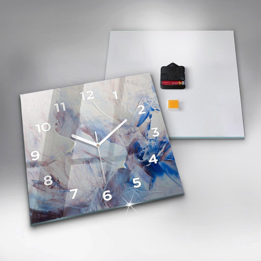 Sienas pulkstenis Krāsas Tekstūras Abstrakcija, 30x30 cm cena un informācija | Pulksteņi | 220.lv