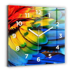 Sienas pulkstenis Krāsaini Putnu Spārni, 30x30 cm cena un informācija | Pulksteņi | 220.lv