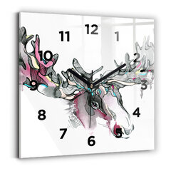 Sienas pulkstenis Aļņu Abstrakcija, 30x30 cm цена и информация | Часы | 220.lv