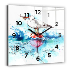 Sienas pulkstenis Krāsota Kaija, 30x30 cm цена и информация | Часы | 220.lv