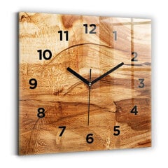 Sienas pulkstenis Koka Tekstūra, 30x30 cm cena un informācija | Pulksteņi | 220.lv