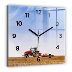 Sienas pulkstenis Lauksaimnieks Traktorā, 30x30 cm cena un informācija | Pulksteņi | 220.lv