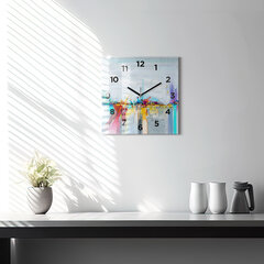 Sienas pulkstenis Abstraktā Eļļas Ainava, 30x30 cm цена и информация | Часы | 220.lv