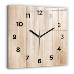 Sienas pulkstenis Koka Tekstūra, 30x30 cm cena un informācija | Pulksteņi | 220.lv