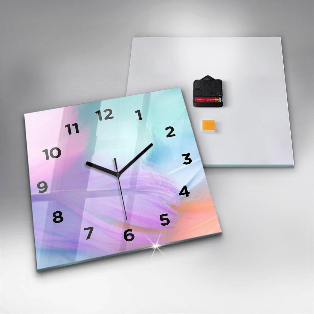 Sienas pulkstenis Krāsainas Spalvas, 30x30 cm цена и информация | Pulksteņi | 220.lv
