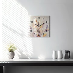 Sienas pulkstenis Abstraktas Boho Lapas, 30x30 cm cena un informācija | Pulksteņi | 220.lv