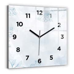 Sienas pulkstenis Augu Skice, 30x30 cm cena un informācija | Pulksteņi | 220.lv