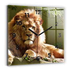 Sienas pulkstenis Lauvas Portrets, 30x30 cm cena un informācija | Pulksteņi | 220.lv