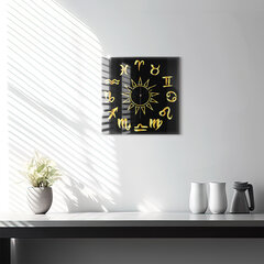 Sienas pulkstenis Zodiaka Zīmes, 30x30 cm cena un informācija | Pulksteņi | 220.lv