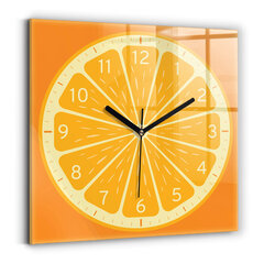 Sienas pulkstenis Sulīgs Oranžs, 30x30 cm cena un informācija | Pulksteņi | 220.lv
