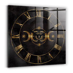 Sienas pulkstenis Zelta Romiešu Numuri, 30x30 cm cena un informācija | Pulksteņi | 220.lv
