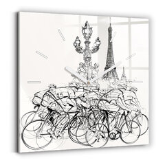 Sienas pulkstenis Velosipēdu Sacensības, 30x30 cm цена и информация | Часы | 220.lv