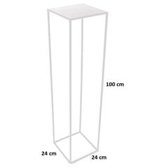 Цветочная подставка, белая, 100 см цена и информация | Подставки для цветов, держатели для вазонов | 220.lv