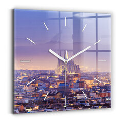Sienas pulkstenis Skats Uz Barselonu, 30x30 cm cena un informācija | Pulksteņi | 220.lv