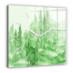 Sienas pulkstenis Zaļā Meža Gleznošana, 30x30 cm цена и информация | Часы | 220.lv
