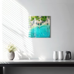 Sienas pulkstenis Tropical Beach Koh Tao, 30x30 cm цена и информация | Часы | 220.lv