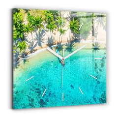 Sienas pulkstenis Tropical Beach Koh Tao, 30x30 cm цена и информация | Часы | 220.lv