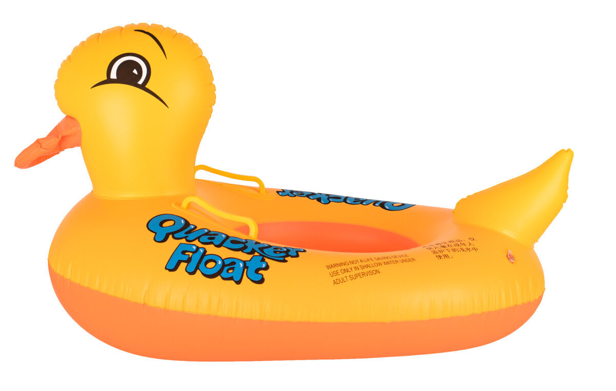 Piepūšamais peldriņķis Duck, 63x45x36 cm, dzeltens цена и информация | Piepūšamās rotaļlietas un pludmales preces | 220.lv