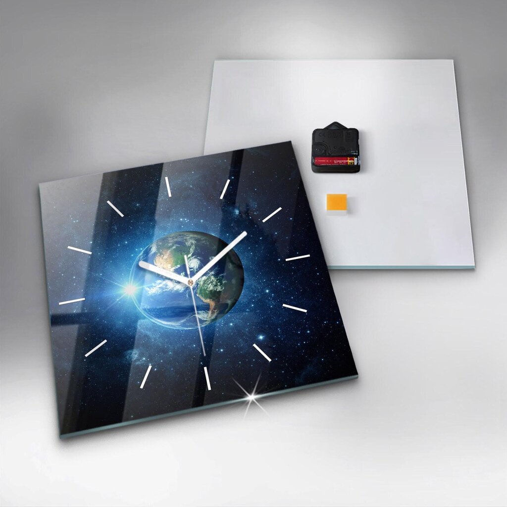 Sienas pulkstenis Zeme Un Galaktika - Nasa, 30x30 cm cena un informācija | Pulksteņi | 220.lv