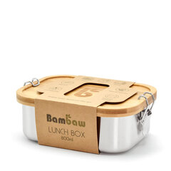 Nerūsējošā tērauda pusdienu kastīte ar bambusa vāku, 1400ml цена и информация | Посуда для хранения еды | 220.lv