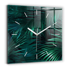 Sienas pulkstenis Tropiskās Lapas, 30x30 cm cena un informācija | Pulksteņi | 220.lv