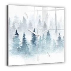 Sienas pulkstenis Ziemas Mežs, 30x30 cm цена и информация | Часы | 220.lv