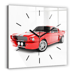 Sienas pulkstenis Sporta Mašīna, 30x30 cm cena un informācija | Pulksteņi | 220.lv