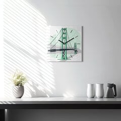 Sienas pulkstenis Zaļais Tilts, 30x30 cm cena un informācija | Pulksteņi | 220.lv