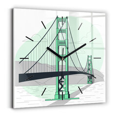 Sienas pulkstenis Zaļais Tilts, 30x30 cm cena un informācija | Pulksteņi | 220.lv