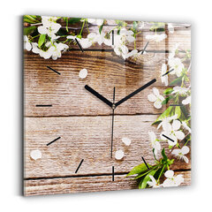 Sienas pulkstenis Ziedi Uz Koka, 30x30 cm cena un informācija | Pulksteņi | 220.lv