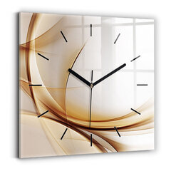 Sienas pulkstenis Zelta Abstrakcija, 30x30 cm цена и информация | Часы | 220.lv