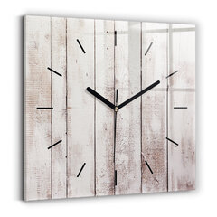 Sienas pulkstenis Spilgti Koka Dēļi, 30x30 cm cena un informācija | Pulksteņi | 220.lv