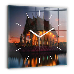 Sienas pulkstenis Templis Bangkokā, 30x30 cm цена и информация | Часы | 220.lv