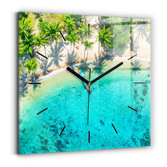 Sienas pulkstenis Tropical Beach Koh Tao, 30x30 cm цена и информация | Часы | 220.lv