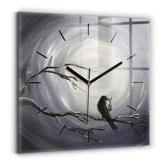 Sienas pulkstenis Vārna Mēness Gaismā, 30x30 cm cena un informācija | Pulksteņi | 220.lv