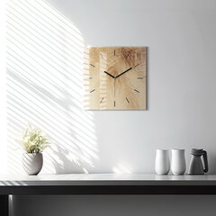 Sienas pulkstenis Zelta Abstrakcija, 30x30 cm cena un informācija | Pulksteņi | 220.lv