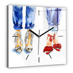 Sienas pulkstenis Sieviešu Augstie Papēži, 30x30 cm cena un informācija | Pulksteņi | 220.lv