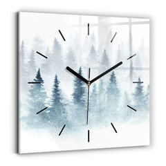 Sienas pulkstenis Ziemas Mežs, 30x30 cm цена и информация | Часы | 220.lv
