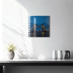 Sienas pulkstenis Torņa Tilts Londonā Naktī, 30x30 cm cena un informācija | Pulksteņi | 220.lv