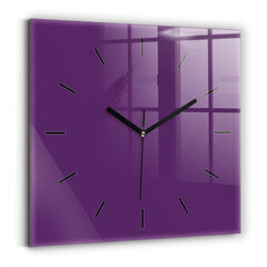 Sienas pulkstenis Violetā Krāsa, 30x30 cm cena un informācija | Pulksteņi | 220.lv