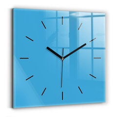 Sienas pulkstenis Zils, 30x30 cm cena un informācija | Pulksteņi | 220.lv