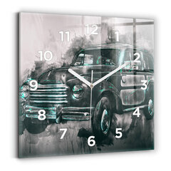 Sienas pulkstenis Vecās Skolas Automašīna, 30x30 cm цена и информация | Часы | 220.lv